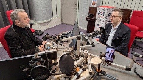 Profesor Michał Choraś i redaktor Maciej Wilkowski/fot. Tomasz Bielicki