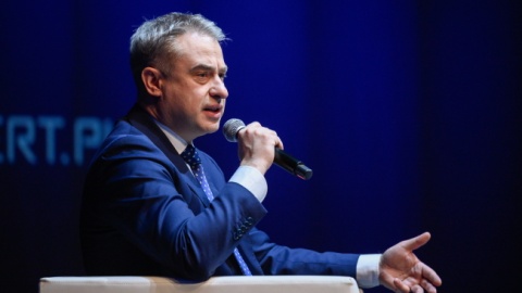 Minister Gawkowski na konferencji SECURE International Summit w Bydgoszczy/fot. Jakub Kaczmarczyk, PAP/EPA