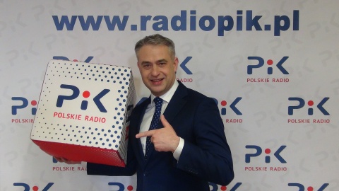 Wicepremier Krzysztof Gawkowski podczas rozmowy w Polskim Radiu PiK. / Fot. Radosław Łączkowski
