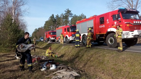 Akcja gaśnicza/fot. Nadleśnictwo Szubin, Lasy Państwowe, Facebook