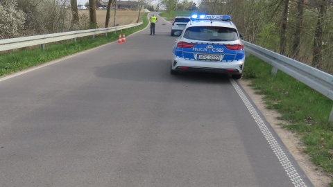 Poważnie ranną 17-latkę przetransportowano śmigłowcem LPR do szpitala w Bydgoszczy. / Fot. KPP w Wąbrzeźnie