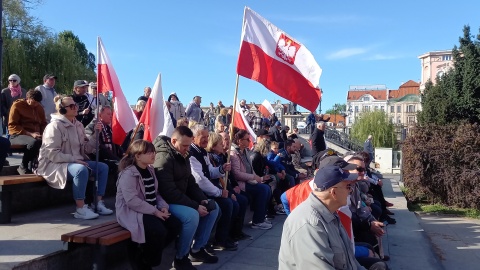 Protest przeciwko masowej imigracji odbył się na ul. Mostowej w Bydgoszczy/fot: Tatiana Adonis