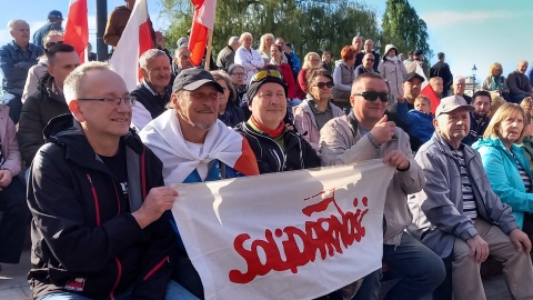 Protest przeciwko masowej imigracji odbył się na ul. Mostowej w Bydgoszczy/fot: Tatiana Adonis