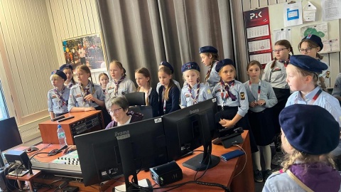 Skauci Europy, II Gromada Przyłęki-Brzoza w Polskim Radiu PiK/fot. Izabela Langner