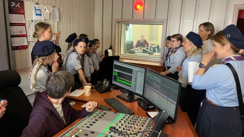 Skauci Europy, II Gromada Przyłęki-Brzoza w Polskim Radiu PiK/fot. Izabela Langner