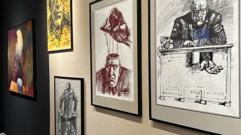 Artysta Ignacy Bulla świętował 50 lat pracy twórczej. Z tej okazji w bydgoskiej Galerii Wspólnej odbył się wernisaż jego prac stworzonych na przestrzeni ostatnich dekad/fot. Piotr Walczak