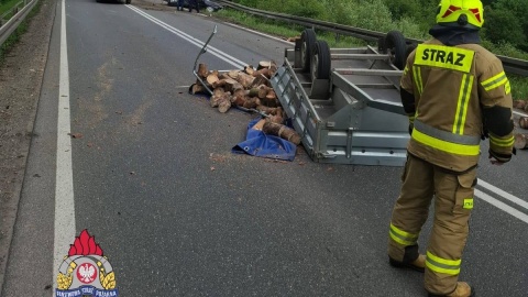 Do zderzenia doszło w Wielkiej Łące/fot. KM PSP Toruń, Facebook