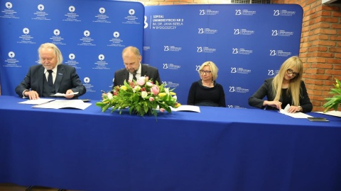 Podpisanie umowy na powstanie Centrum Stomatologii w Szpitalu Biziela. / Fot. Jolanta Fischer