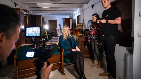 Na planie filmu „Piernikarki". / Fot. Szymon Ździebło
