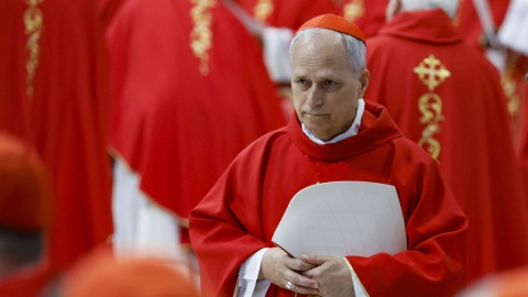 Nowym papieżem został kardynał Robert Prevost, który przyjął imię: Leon XIV/fot. PAP/EPA/FABIO FRUSTACI