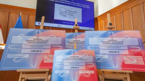 Dziesięcioro uczniów szkół podstawowych z regionu sprawdzało swoją wiedzę o samorządzie. W Urzędzie Marszałkowskim w Toruniu zorganizowano finał Regionalnego Konkursu Wiedzy o Samorządzie Terytorialnym/fot: Mikołaj Kuras, Andrzej Goiński dla UMWKP