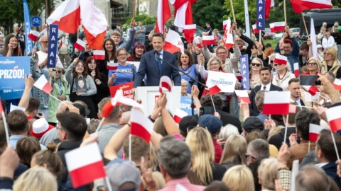 Wiec Rafała Trzaskowskiego we Włocławku/fot. Tytus Żmijewski/PAP