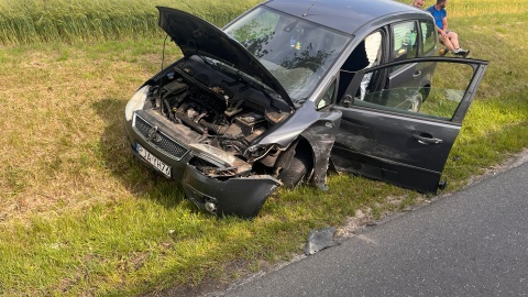Wypadek w miejscowości Wszedzień (gmina Mogilno)/fot. KPP w Mogilnie