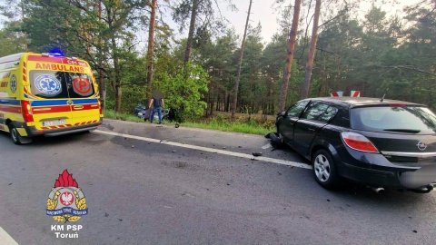 Zderzenie trzech aut w Górsku- gmina Zławieś Wielka/fot. OSP Pędzewo
