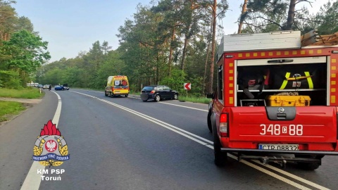 Zderzenie trzech aut w Górsku- gmina Zławieś Wielka/fot. OSP Pędzewo