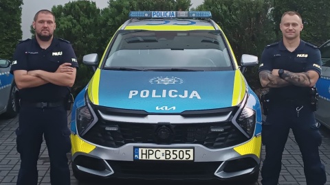 Mł. asp. Marcin Makowiecki oraz sierż. Mateusz Lunitz.. / Fot. Materiały policji