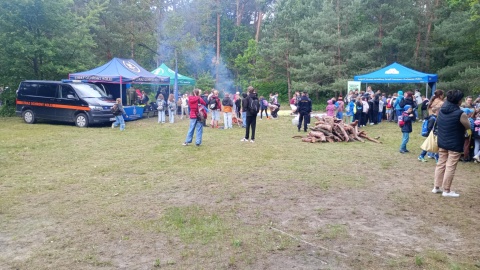 Akcja profilaktyczna w Leśnym Parku Kultury i Wypoczynku w Myślęcinku/fot. Wiktor Sobociński