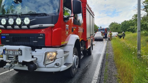 Zdarzenie w Przyłubiu/fot. OSP Solec Kujawski/Facebook