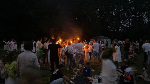 Noc Kupały nad jeziorem w Dzikowie. / Fot. Robert Duliński