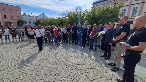 Pikietę zorganizowano na rynku w Nowem. / Fot. Damian Klich