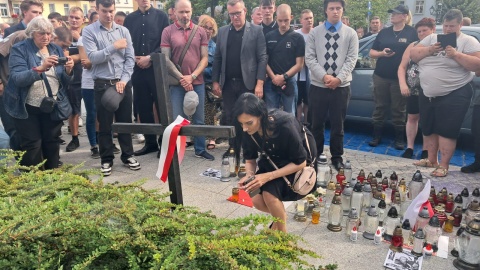Pikietę zorganizowano na rynku w Nowem. / Fot. Damian Klich