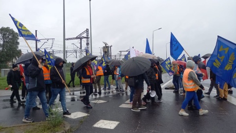Protest maszynistów w Bydgoszczy/fot. Tatiana Adonis