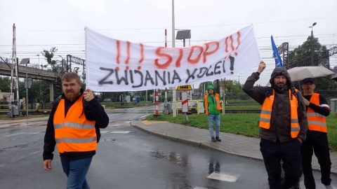 Protest maszynistów w Bydgoszczy/fot. Tatiana Adonis