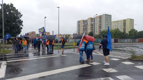 Protest maszynistów w Bydgoszczy/fot. Tatiana Adonis