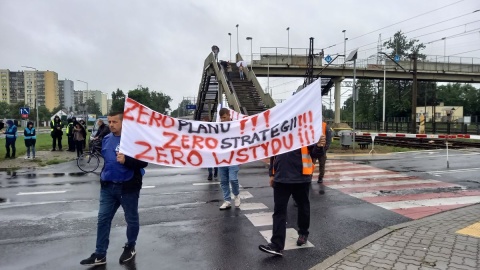 Protest maszynistów w Bydgoszczy/fot. Tatiana Adonis