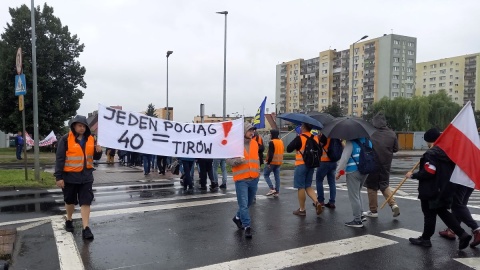 Protest maszynistów w Bydgoszczy/fot. Tatiana Adonis