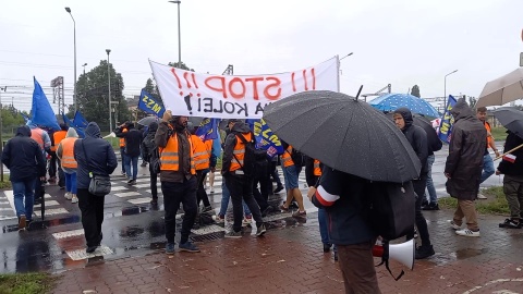 Protest maszynistów w Bydgoszczy/fot. Tatiana Adonis