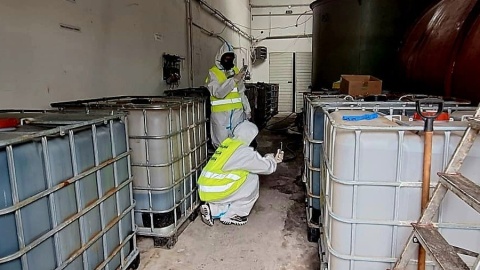 Na miejscu pracowali przedstawiciele Powiatowej Stacji Sanitarno-Epidemiologicznej/fot. Wojewódzka Stacja Sanitarno-Epidemiologiczna w Bydgoszczy/Facebook