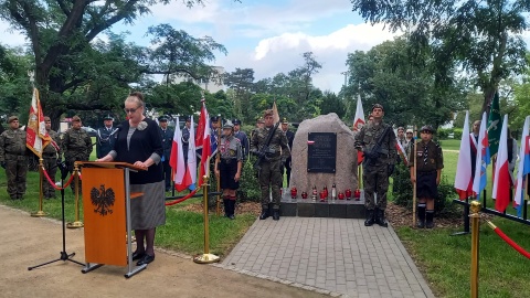 Bydgoskie obchody 81. rocznicy wybuchu Powstania Warszawskiego odbyły się na skwerze u zbiegu ulic Gdańskiej i Czerkaskiej, przy pomniku Powstania Warszawskiego/fot: Tatiana Adonis