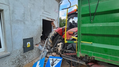 W tym zdarzeniu nikt nie ucierpiał, ale straty budowlane są ogromne/fot. PSP Grudziądz