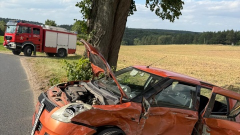 W Pokrzydowie ranne są cztery osoby/fot. Komenda Powiatowa Państwowej Straży Pożarnej w Brodnicy