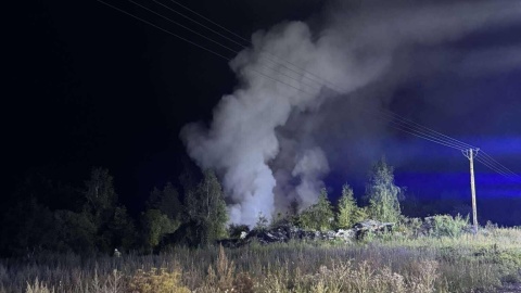 Pożar gaszono przez całą noc. / Fot. OSP Jacewo