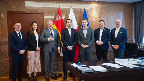 Krzysztof Kukucki, prezydent Włocławka, podczas spotkania z przedstawicielami Orlen Synthos Green Energy (OSGE) w kwietniu. Fot. Krzysztof Kukucki/Facebook