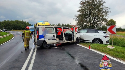 Jeden z kierowców zginął na miejscu. / Fot. Marcin Matwiejczuk / KM PSP w Toruniu