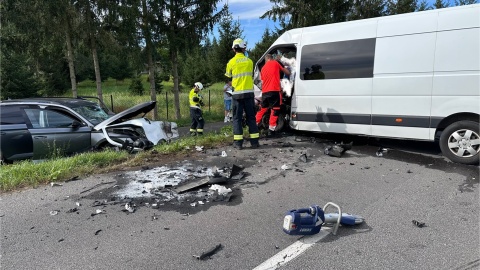 Zderzenie trzech samochodów w Otorowie/fot. OSP Solec Kujawski/Facebook