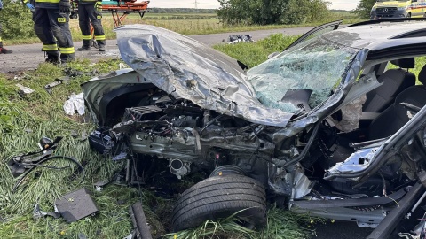 Zderzenie trzech samochodów w Otorowie/fot. OSP Solec Kujawski/Facebook