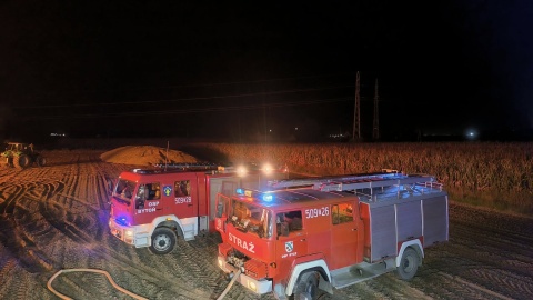 Pożar w Wójcinie koło Piotrkowa Kujawskiego/fot. OSP Piotrków Kujawski, Facebook