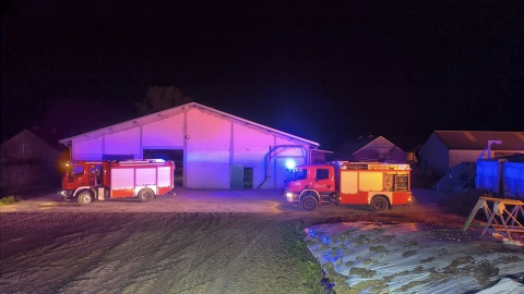 Pożar w Wójcinie koło Piotrkowa Kujawskiego/fot. OSP Piotrków Kujawski, Facebook