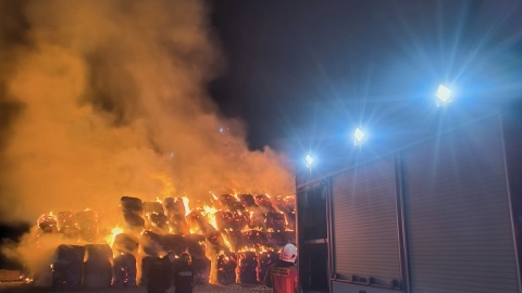 Pożar w Wójcinie koło Piotrkowa Kujawskiego/fot. OSP Piotrków Kujawski, Facebook