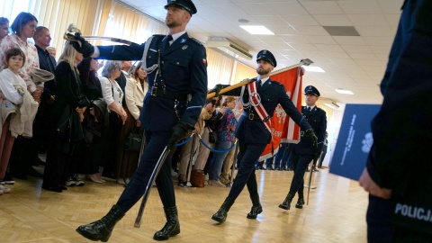 Czterdziestu pięciu nowych kujawsko-pomorskich policjantów złożyło ślubowanie/fot. KWP Bydgoszcz