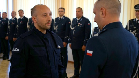 Czterdziestu pięciu nowych kujawsko-pomorskich policjantów złożyło ślubowanie/fot. KWP Bydgoszcz