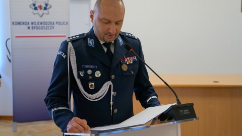 Czterdziestu pięciu nowych kujawsko-pomorskich policjantów złożyło ślubowanie/fot. KWP Bydgoszcz