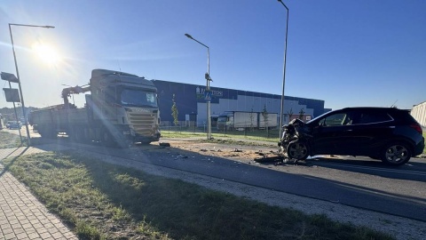 Wypadek w Lisim Ogonie/fot. Heron15 Pomoc Drogowa Bydgoszcz 24h Andruszczenko Krystian 501337500