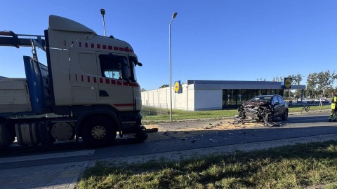 Wypadek w Lisim Ogonie/fot. Heron15 Pomoc Drogowa Bydgoszcz 24h Andruszczenko Krystian 501337500
