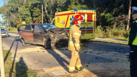 Wypadek w Lisim Ogonie/fot. Heron15 Pomoc Drogowa Bydgoszcz 24h Andruszczenko Krystian 501337500