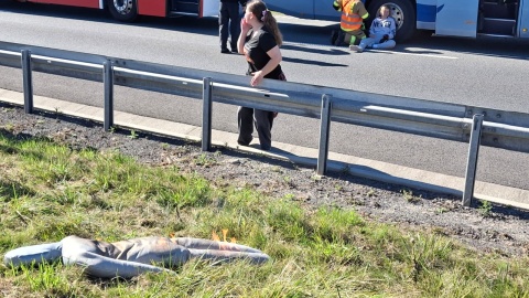 Kilka ofiar śmiertelnych, kilkadziesiąt poszkodowanych na skutek wypadku - to zapisy ze scenariusza ćwiczeń ratowniczych na drodze S5 w okolicach Świecia/fot. Marcin Doliński